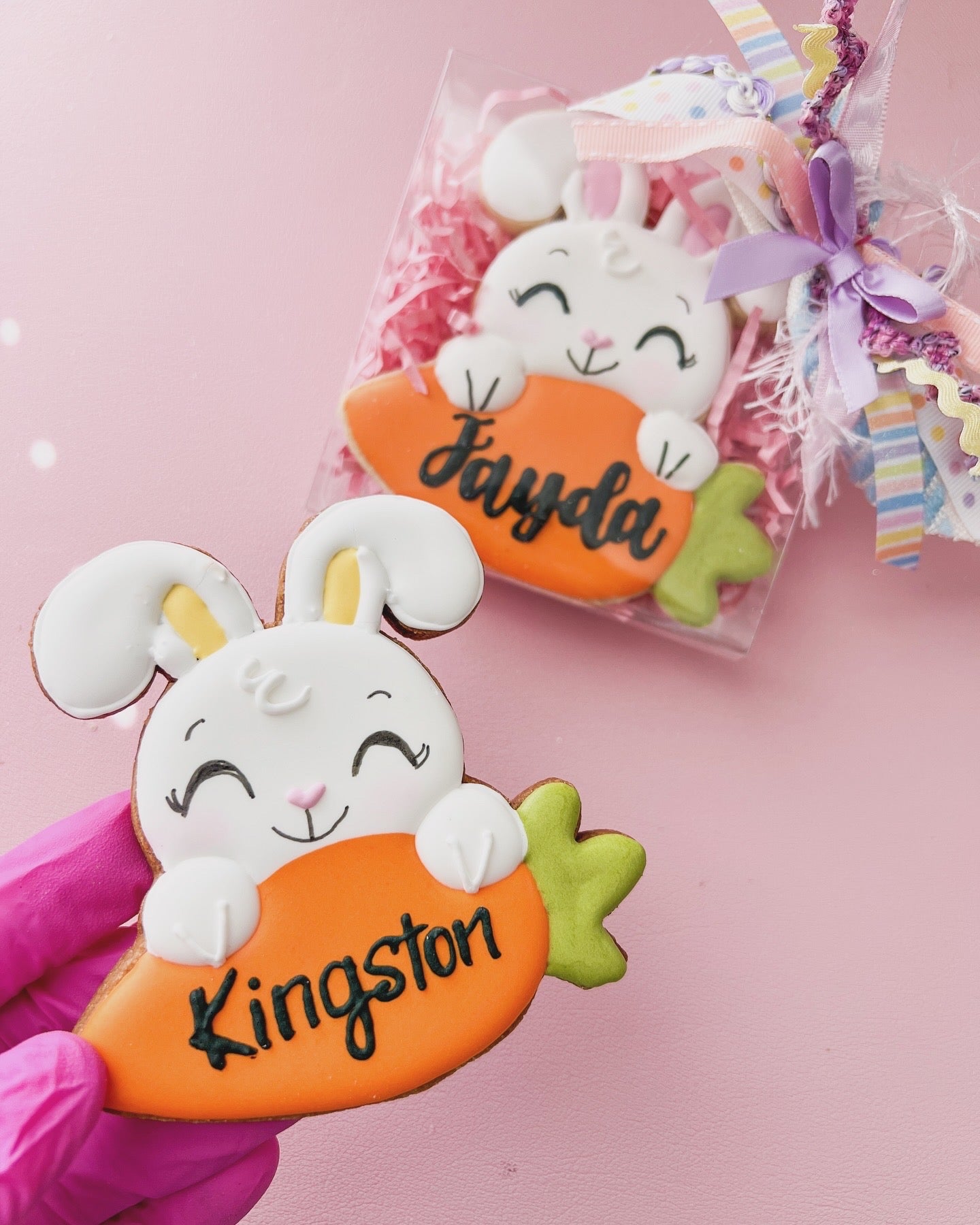 Personalized Easter Bunny Cookie
