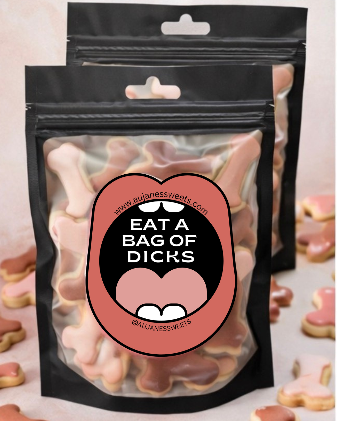Eat a Bag of Dicks – Mini Iced Sugar Cookies - The Adult Collection