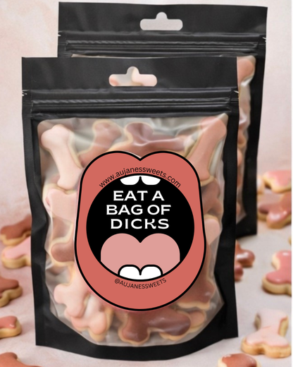 Eat a Bag of Dicks – Mini Iced Sugar Cookies - The Adult Collection