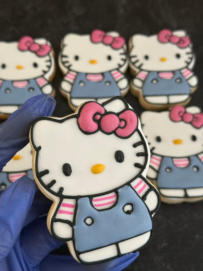 Hello Kitty™ Inspired Decorated Sugar Cookies – One Dozen