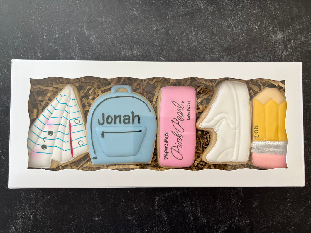 Back to School Decorated Sugar Cookies Box