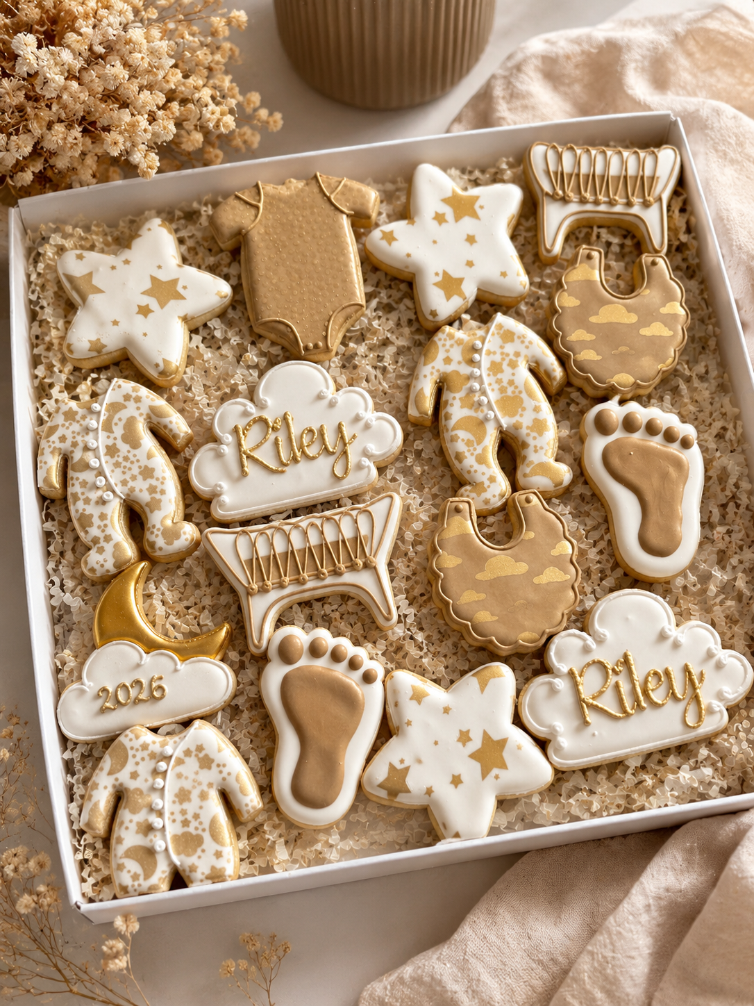 Decorated Sugar Cookies Baby Shower Theme – 1½ Dozen