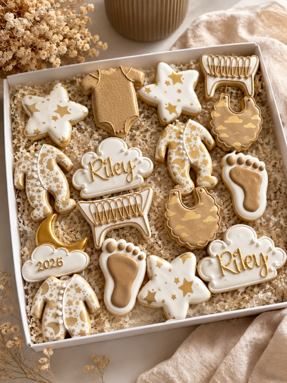 Decorated Sugar Cookies Baby Shower Theme – 1½ Dozen