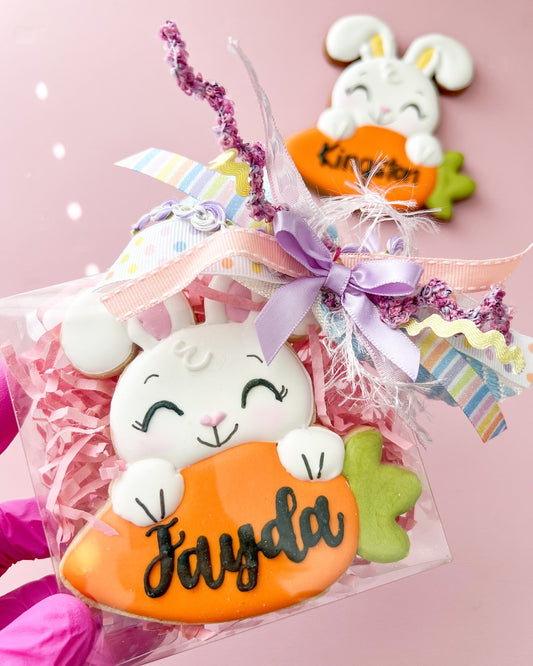 Personalized Easter Bunny Cookie