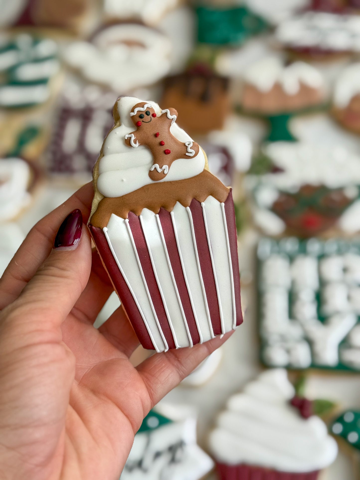 Decorated Sugar Cookies Mrs. Claus Holiday Edition