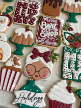 Load image into Gallery viewer, Decorated Sugar Cookies Mrs. Claus Holiday Edition
