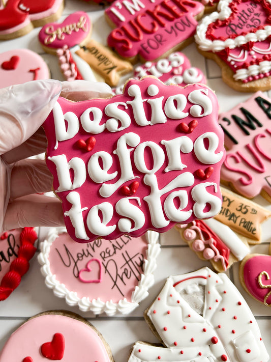 Besties Before Testes Decorated Sugar Cookies