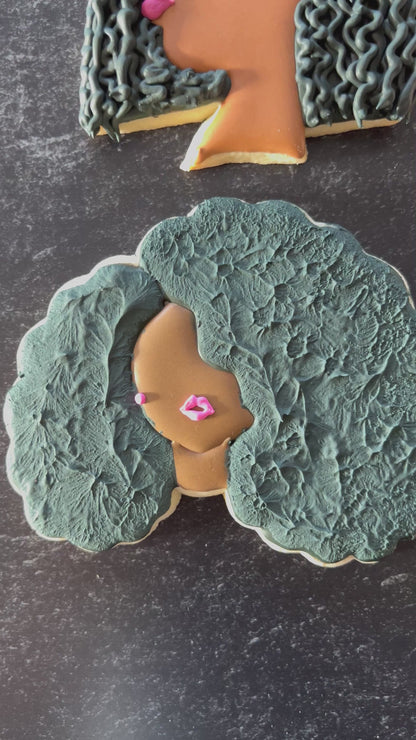 DIY "Black Girl Hair Rocks" Cookie Decorating Kit (6 Pack)