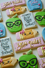 Load image into Gallery viewer, One Dozen Back to School Decorated Sugar Cookies