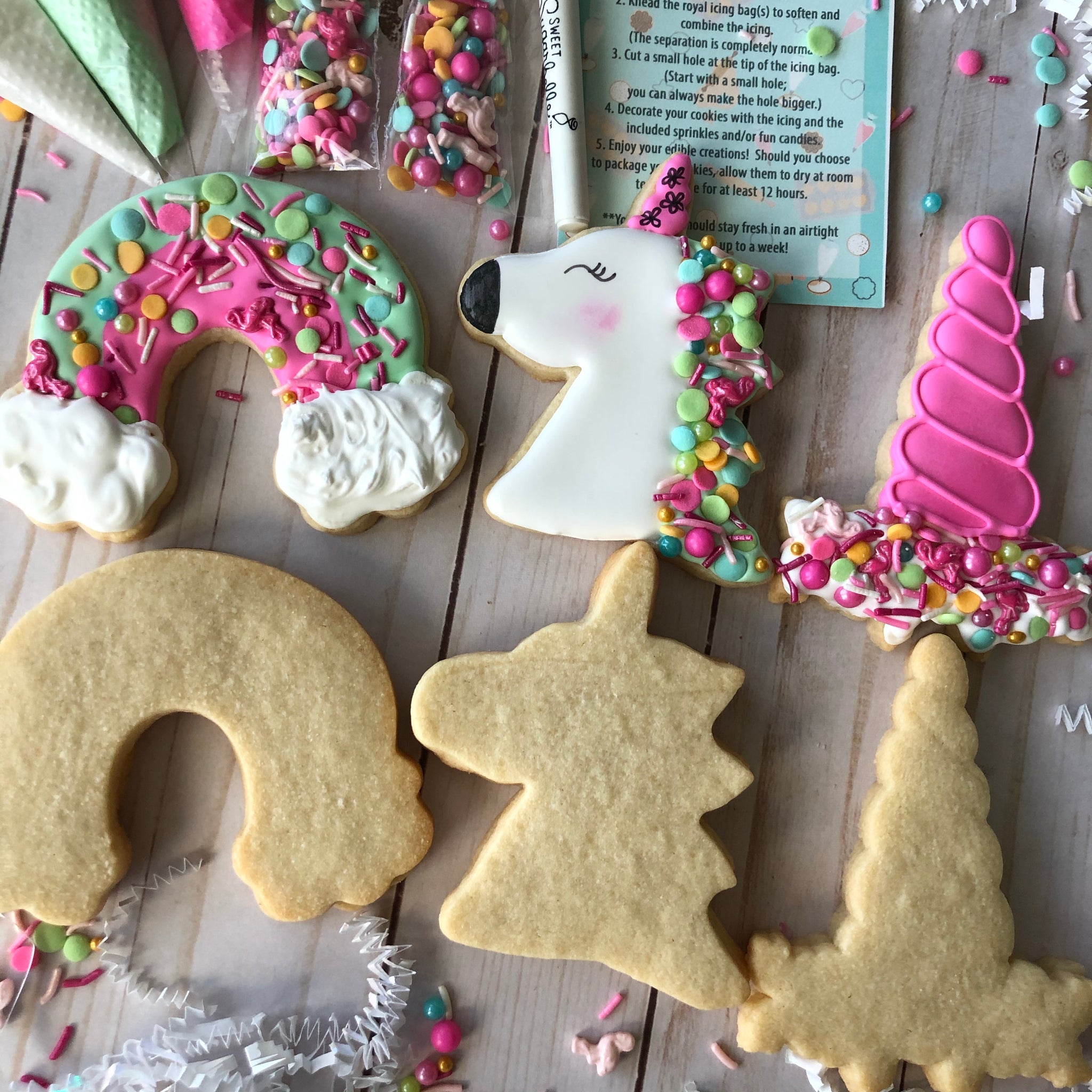 DIY Unicorn Sugar Cookie Decorating Kit – Aujanes Sweets